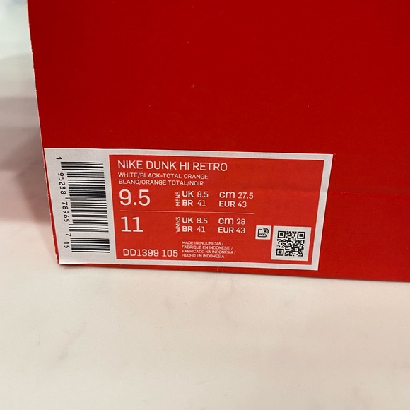 Nike Dunk Hi retro Pandas sz 10 DS - Picture 16 of 16